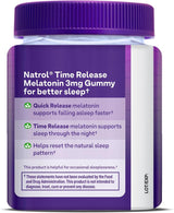 Natrol Time Release para un sueño reparador 3 mg 45 gomitas