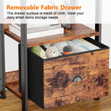 Estantería Furologee 5 Niveles con Cajón, Madera y Metal