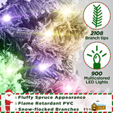 Árbol de Navidad Artificial Yaheetech 9ft con luces LED multicolor