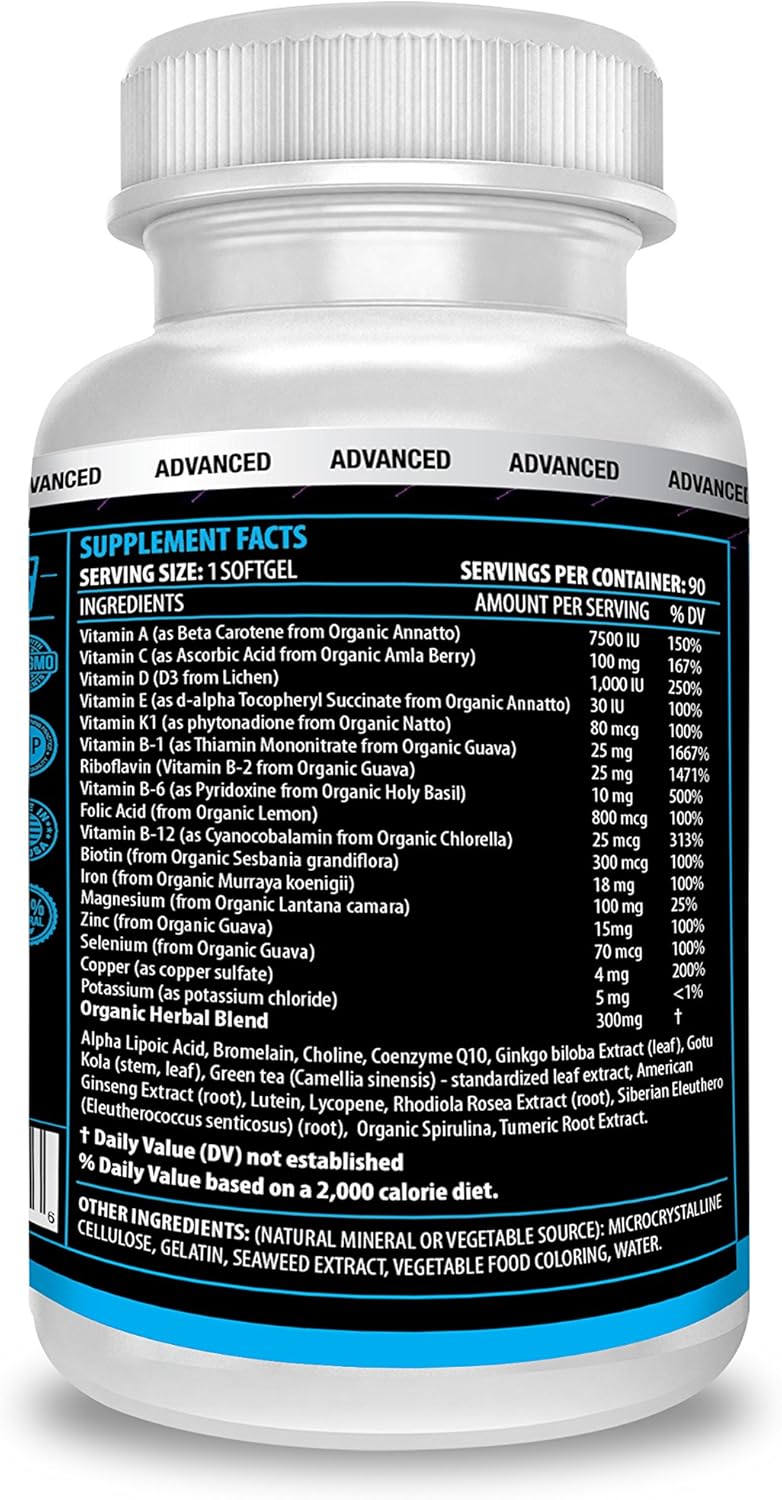 ACTIF Multivitamínico orgánico para hombres 90 unidades