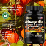 Cápsulas Orgánicas de Ashwagandha - 7000mg - 120 Cápsulas