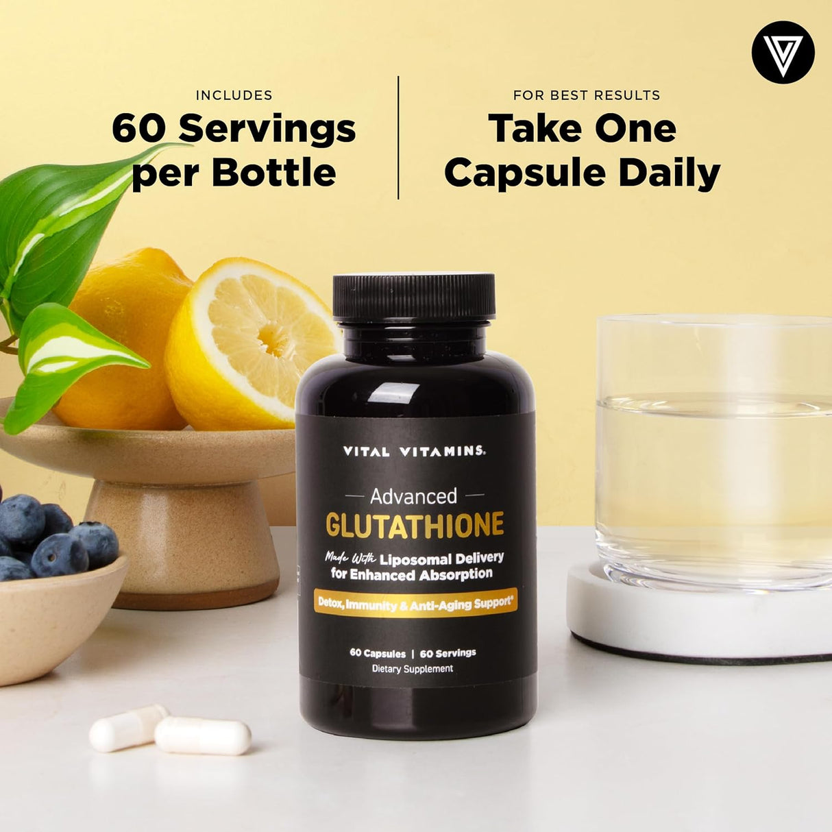 Suplemento Vitamínico Vital Vitamins Glutatión - 500mg L-Glutathione