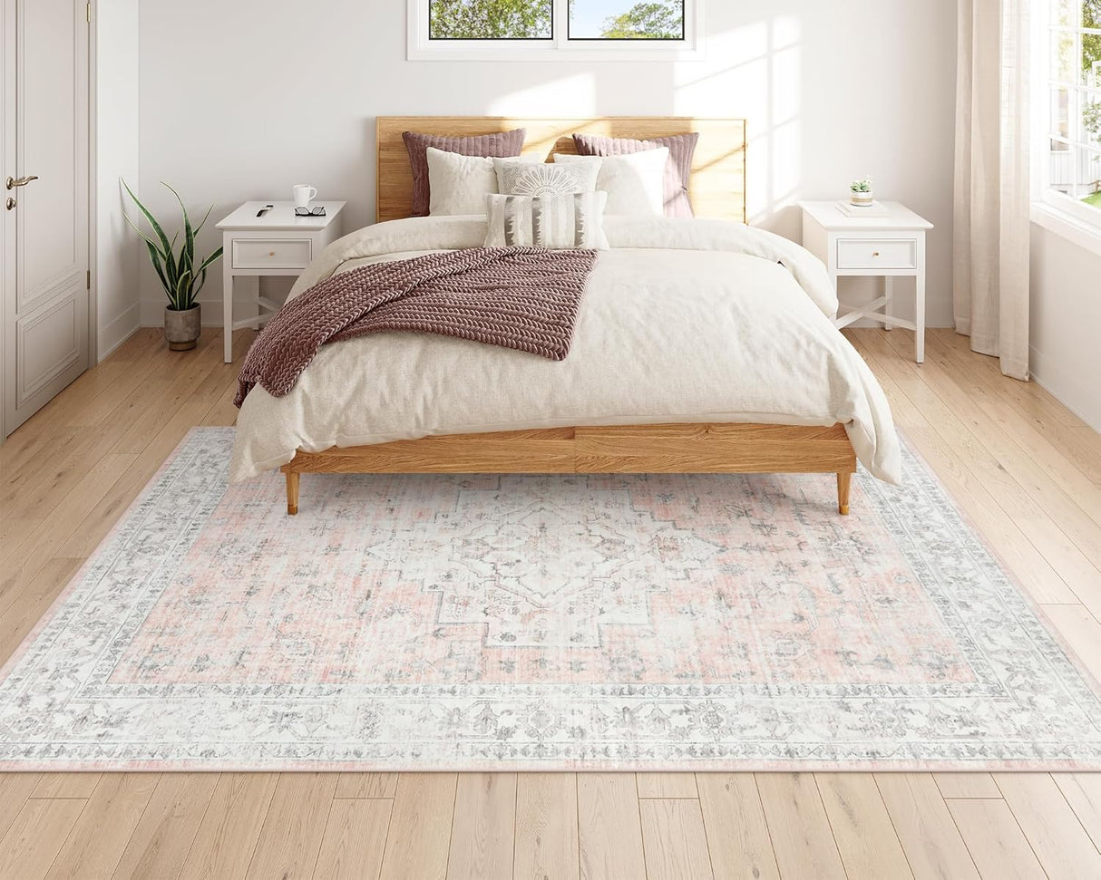 Alfombra Boho para Bebé, LIVEBOX, Antideslizante, 5x7.