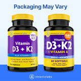 InnovixLabs Vitamina D3 K2 5000 IU 60 Cápsulas