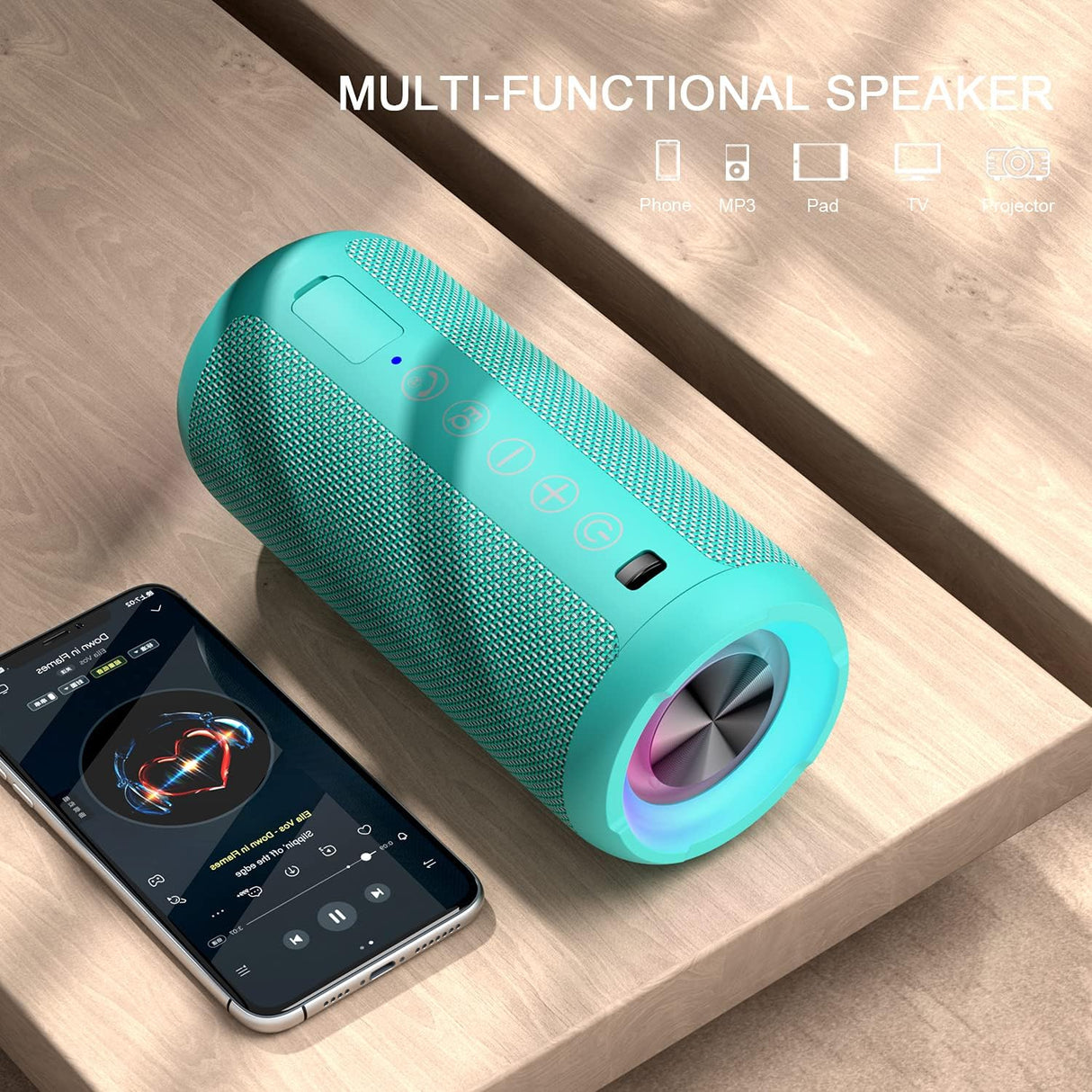 Parlante Bluetooth 5.0 portátil para exterior, inalámbrica
