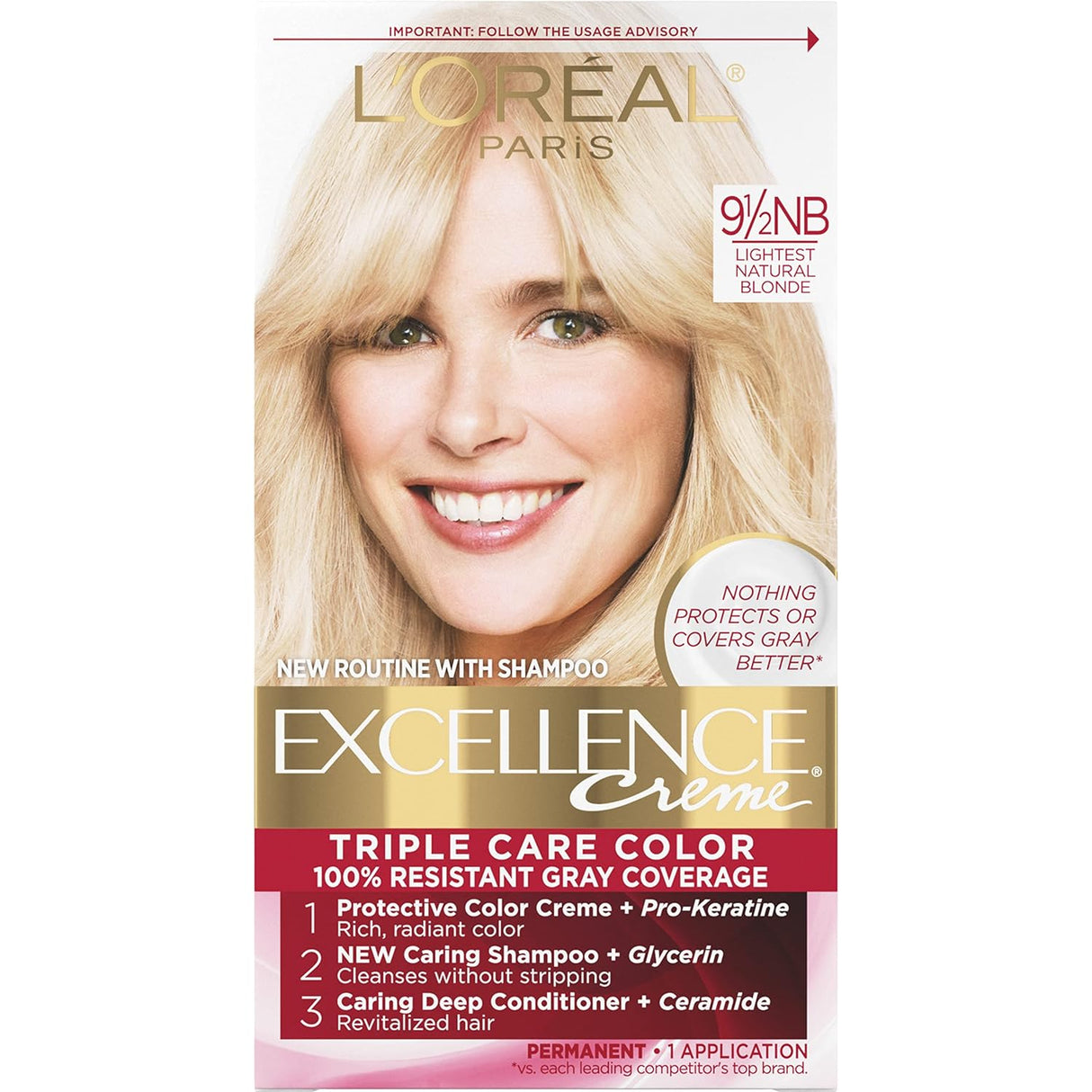 Crema de Tinte Permanente Excellence, Total 1