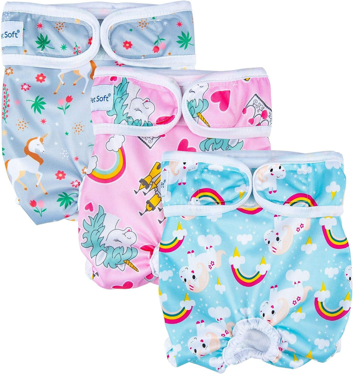 Pet Soft Pañales lavables para hembra (animales, S)