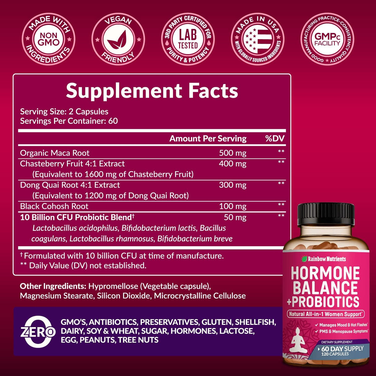 Suplemento Alivio natural para la menopausia sofocones