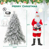 Árbol de Navidad Artificial HAPPYGRILL 6 FT, 250 luces LED