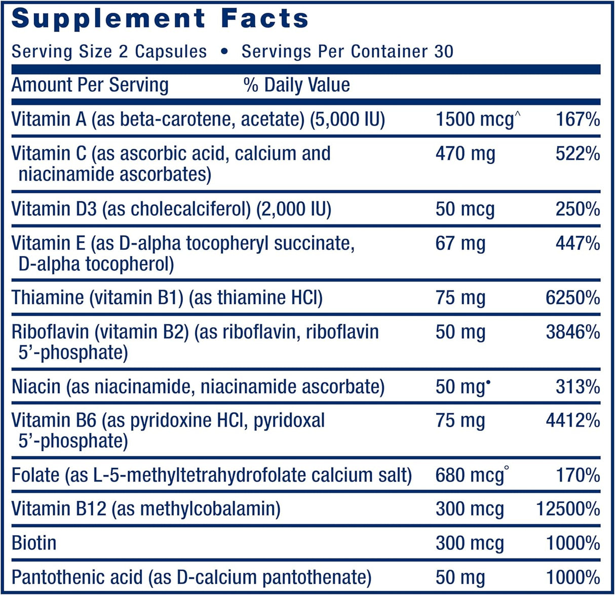 Life Extension Multivitamínico Dos por Día - Salud Cardiovascular y Cerebral