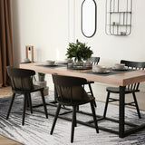 Tapete negro para sala y dormitorio, Negro /Gris Lahome