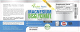 Magnesium Bisglycinato 200mg Chelado, Sin Laxantes, GMO