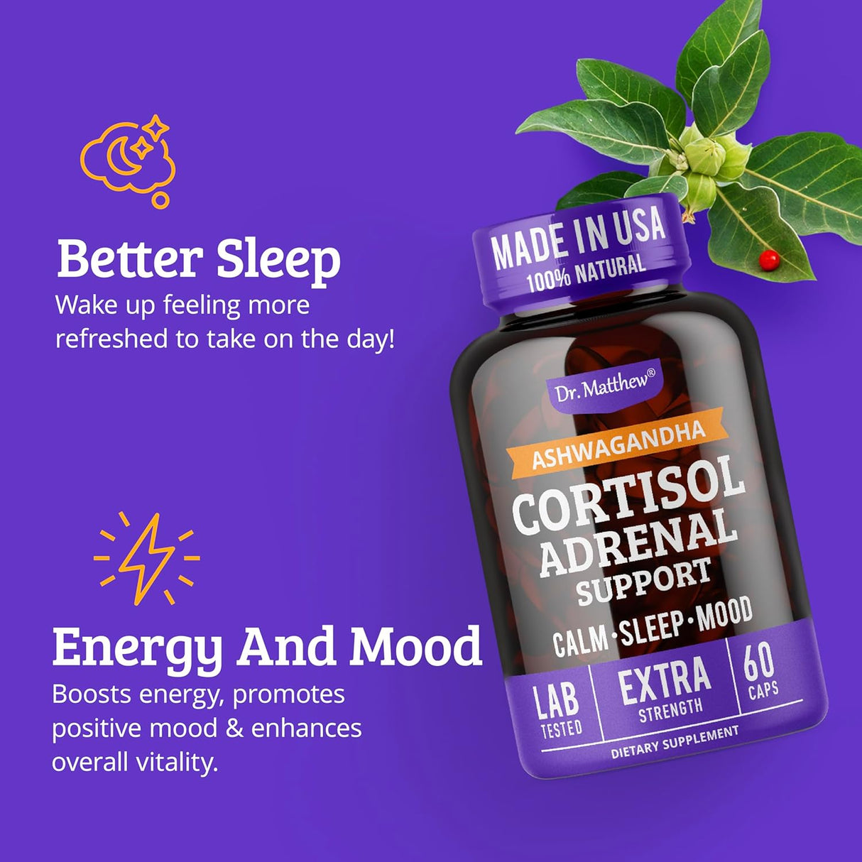 Suplemento de Apoyo Adrenal Dr. Matthew - Reducir Cortisol