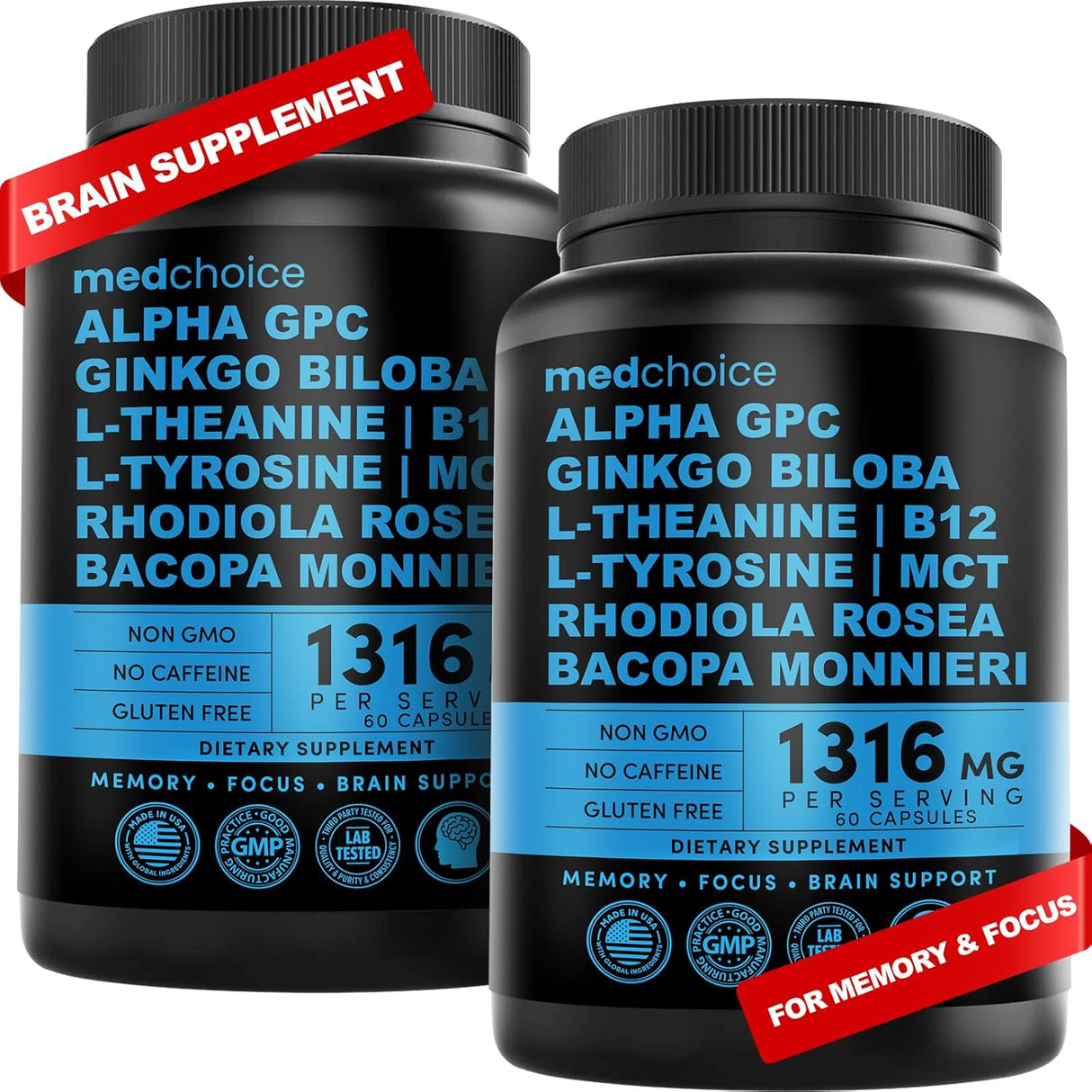 Suplementos cerebrales nootrópicos 10 en 1 de memoria