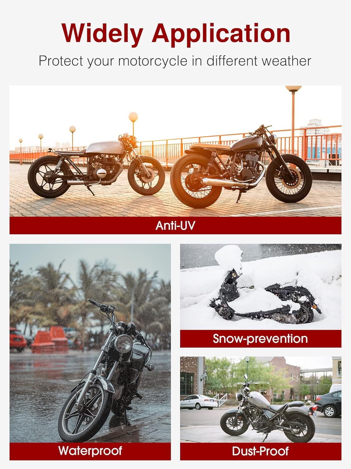 Funda de bicicleta exterior impermeable con orificio para candado