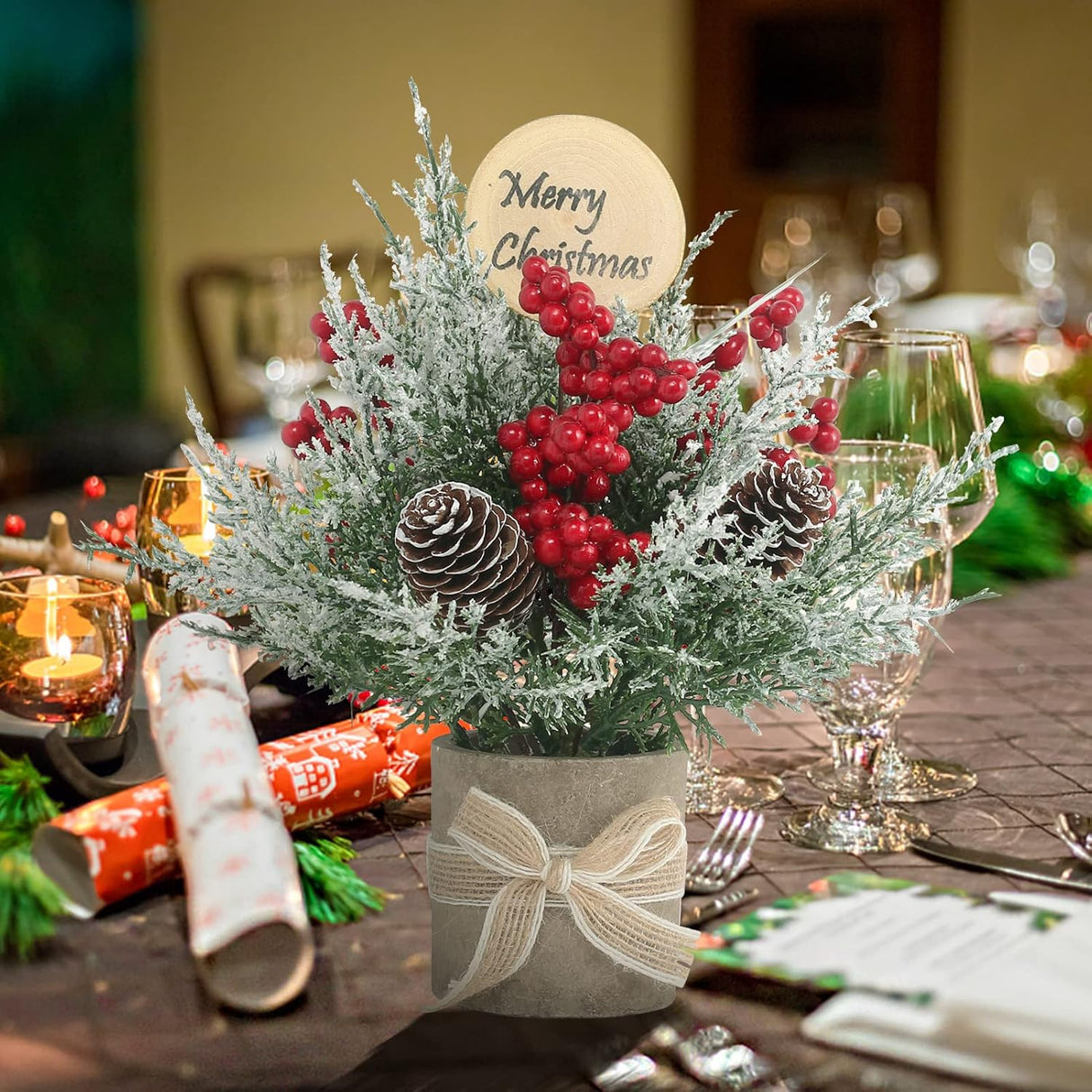 Árbol de Navidad pequeño, marca desconocida, 9 artificial, 2PCS.