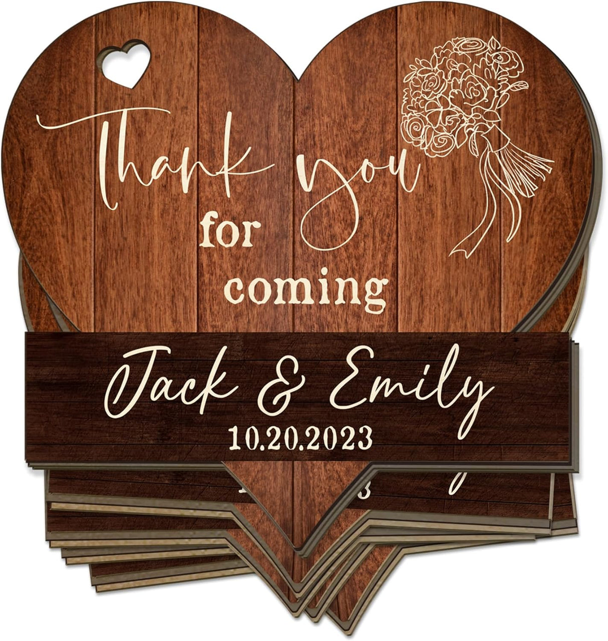 Recuerdos Personalizadas de Madera para Bodas