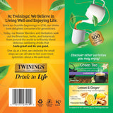 Té Verde Puro Twinings 100 Bolsas Individuas Ref. 123