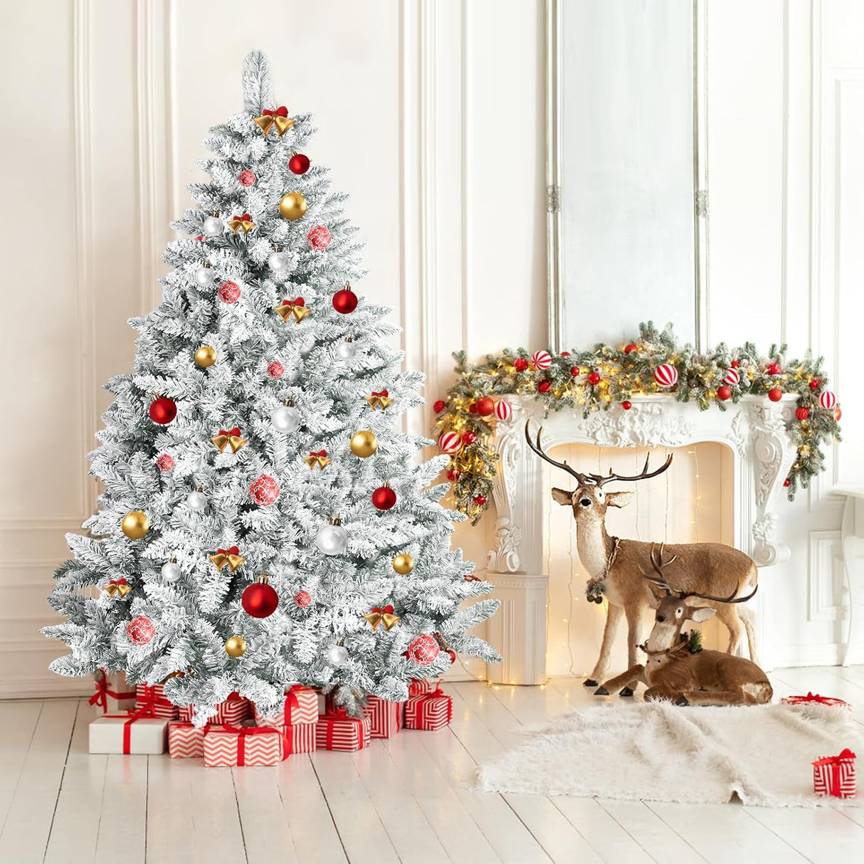 Árbol de Navidad Artificial SUNCROWN 6ft Premium con 1000 ramas