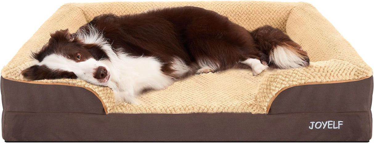 Cama ortopédica para perros grandes JOYELF, espuma, impermeable