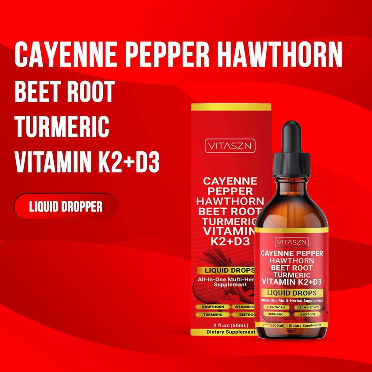 Salsa Cayena Drops Suplemento Líquido con Vitaminas 2oz