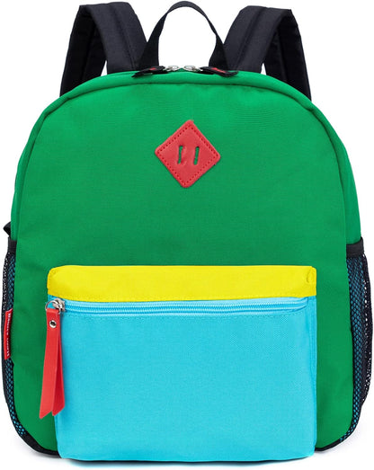 Morral o Mochila escolar para niños color verde y azul