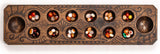 Juego de Mancala Yellow Mountain Imports con tablero de madera 17.3