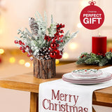 Árbol de Navidad Pequeño Hatisan con Adornos y Piñas (2 Pck)