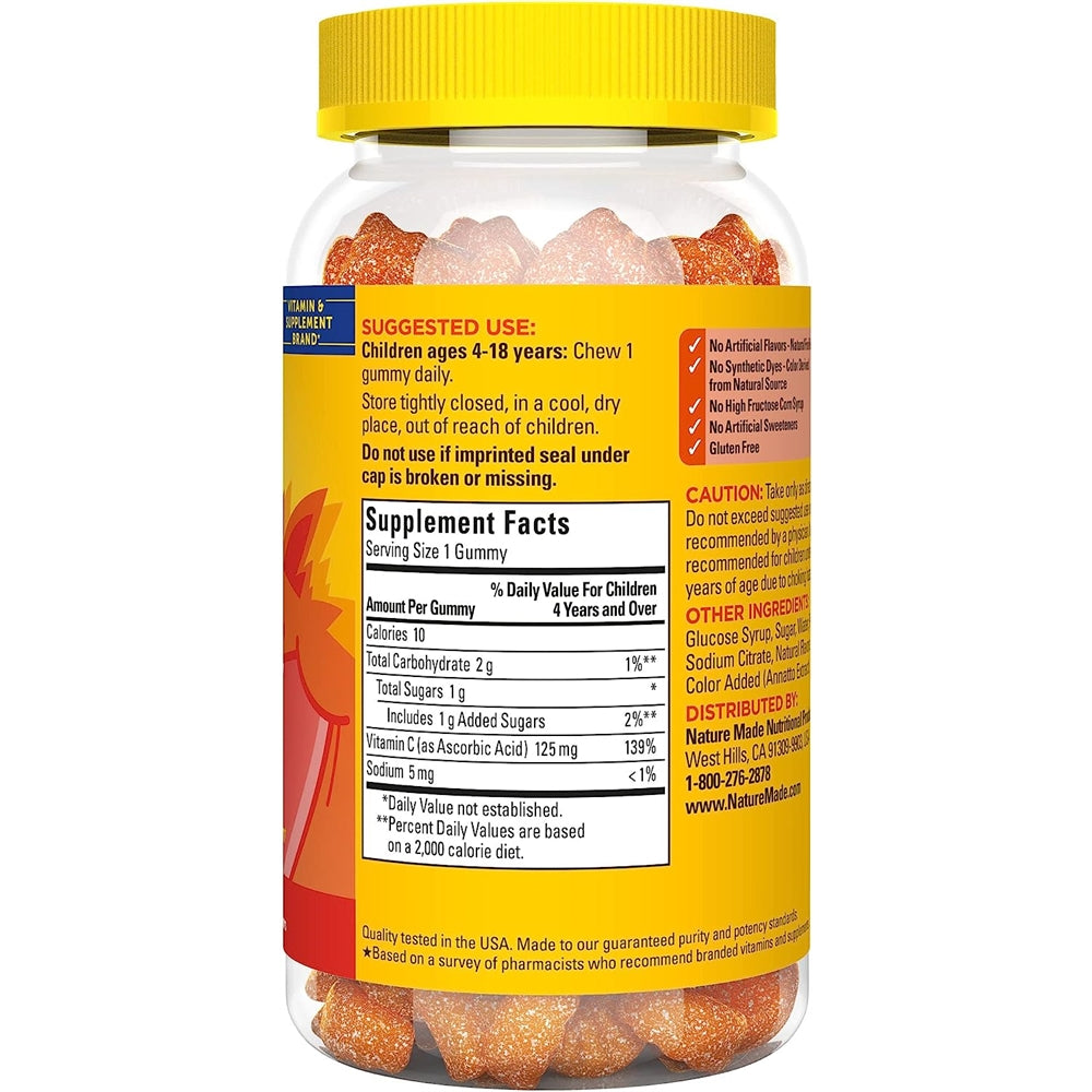 Suplementos Gomitas de vitamina C Nature Made Kids  110 und