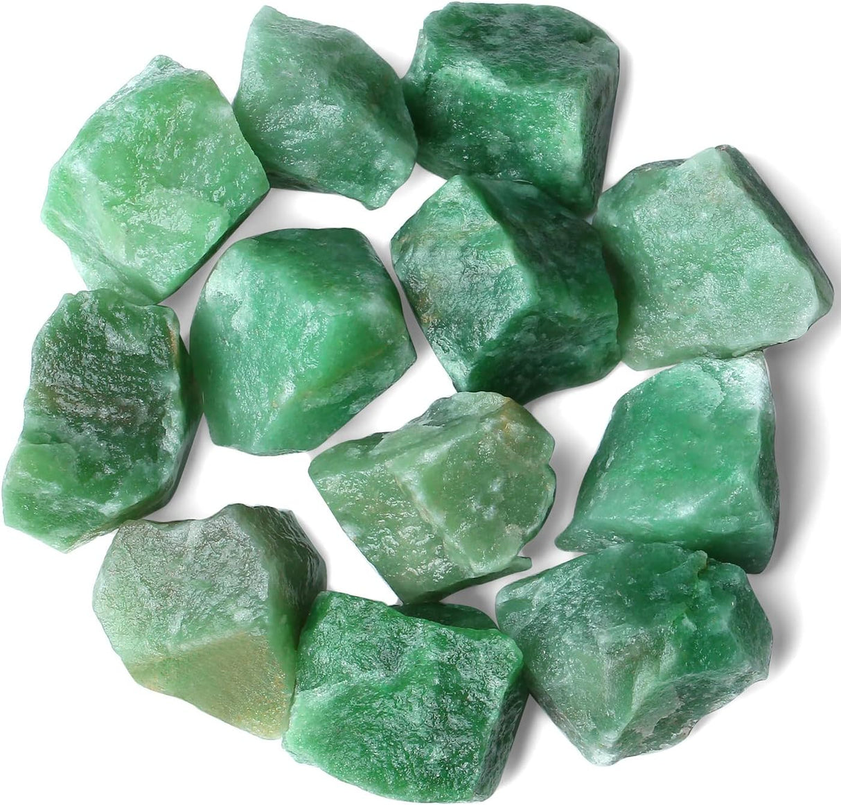 QINJIEJIE Cristales crudos de aventurina verde, piedras