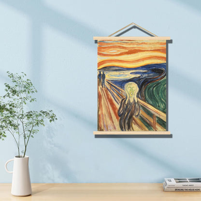 Póster colgante de madera con El Grito de Edvard Munch