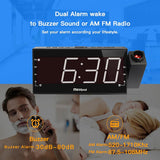Reloj despertador de proyección de 7 '' para dormitorios