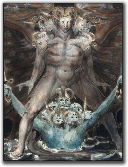 "William Blake Póster Arte Mural - El Gran Dragón Rojo