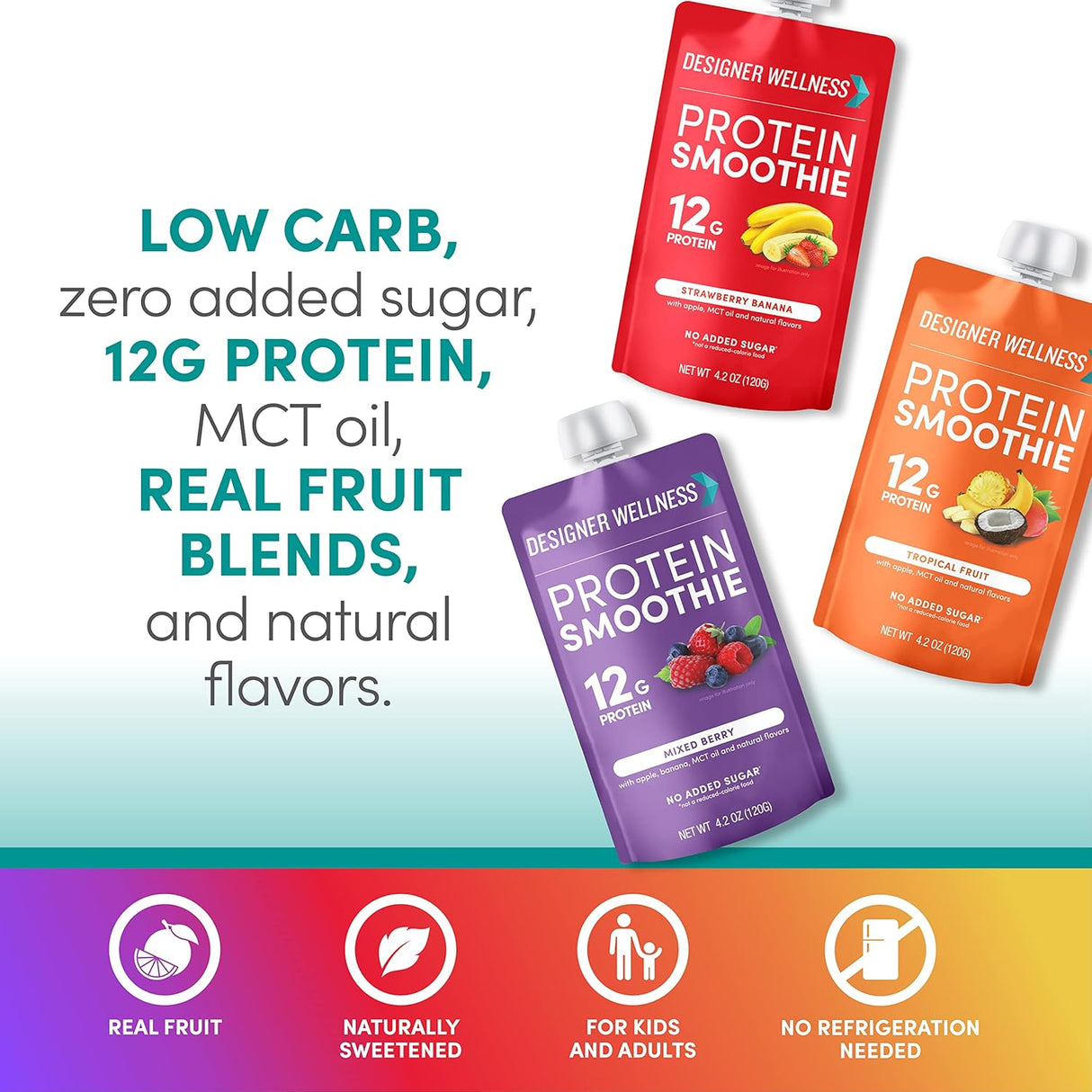 Smoothie de Proteínas Wellness Diseñador, 12u, Sin Azúcar