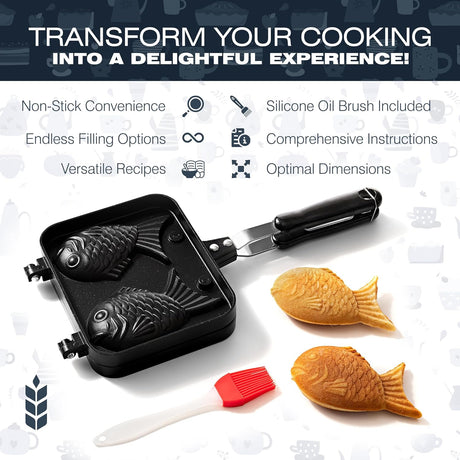 Máquina de Waffles de Pescado KUHA - Antiadherente, Recetas