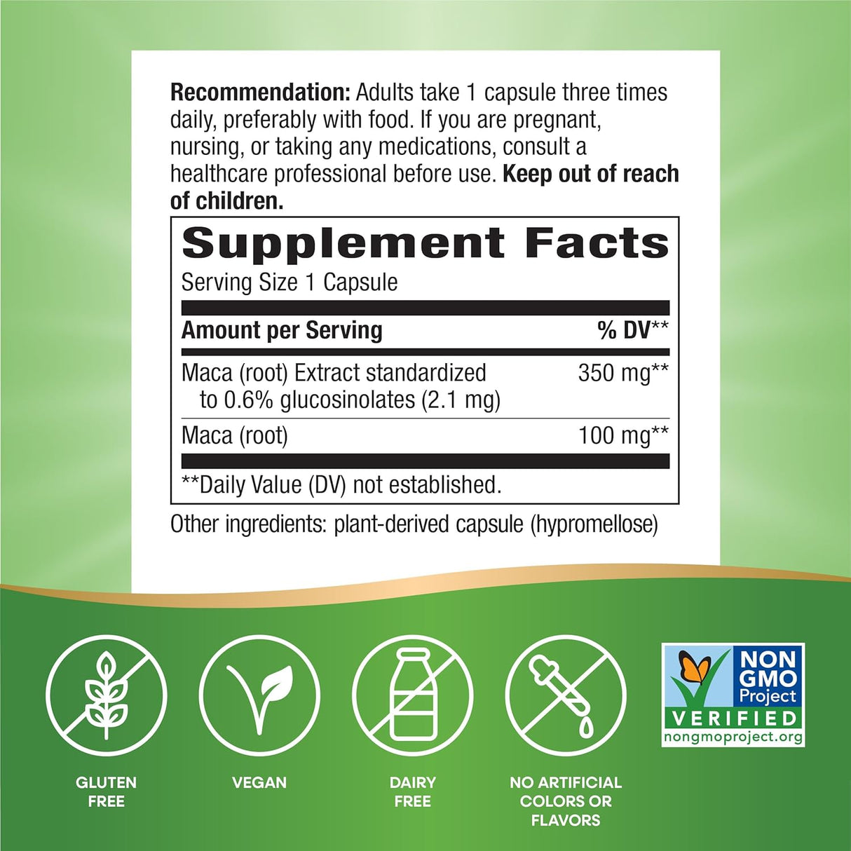 Maca Nature's Way Premium Extract 60 cápsulas
