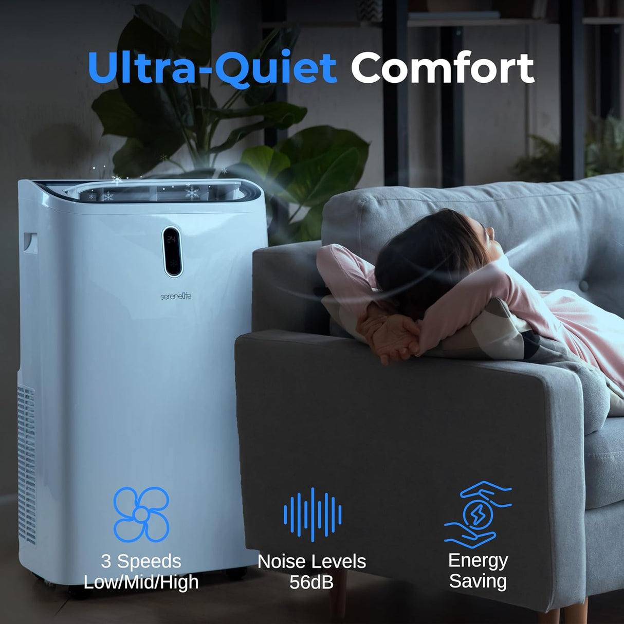 Aire acondicionado portátil SereneLife SLPAC240W 12000 BTU