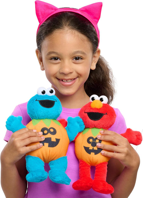 Peluches Halloween Elmo y Cookie Monster, Just Play, 2-Pack