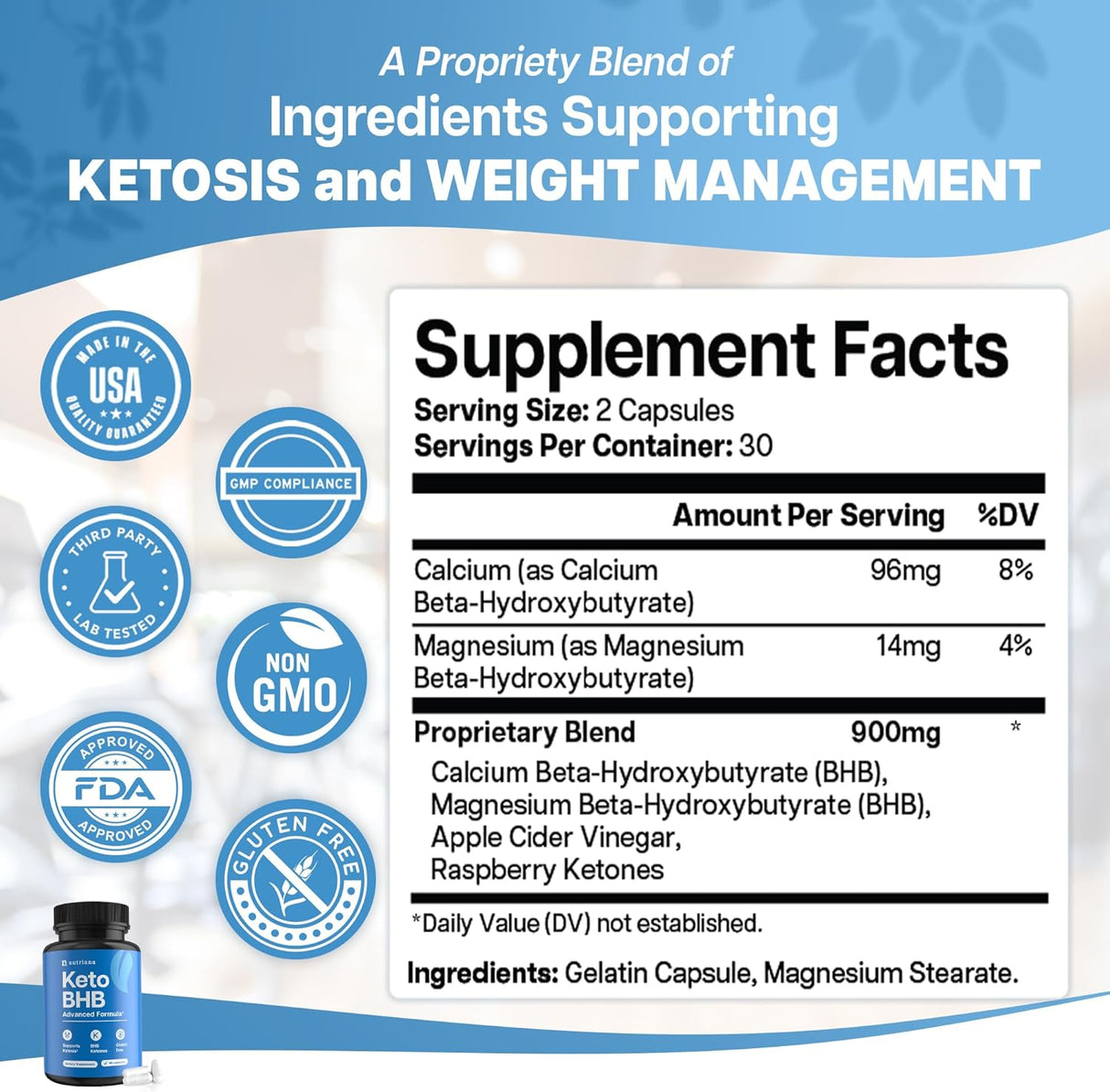 Suplementos Keto BHB - Energía, Enfoque y Quema de Grasa