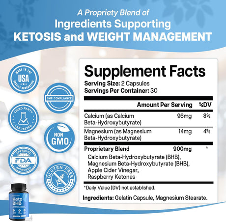 Suplementos Keto BHB - Energía, Enfoque y Quema de Grasa