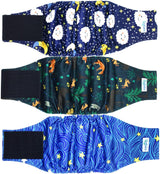 Leekalos Pañales para perros machos (paquete 3)(cielo, S)