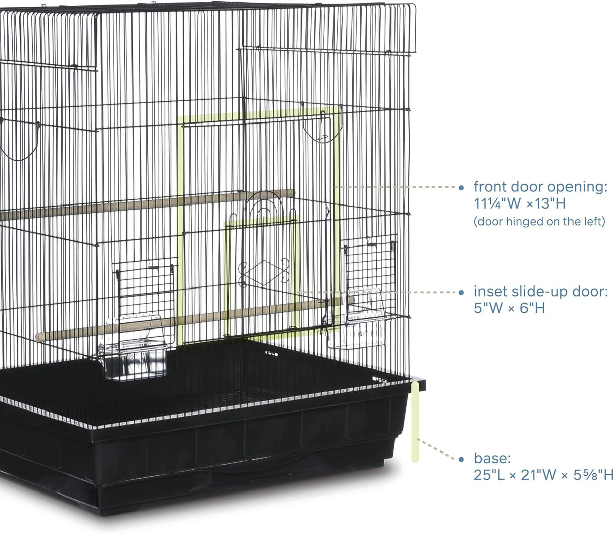 Jaula cuadrada para aves color negro Prevue Pet Products