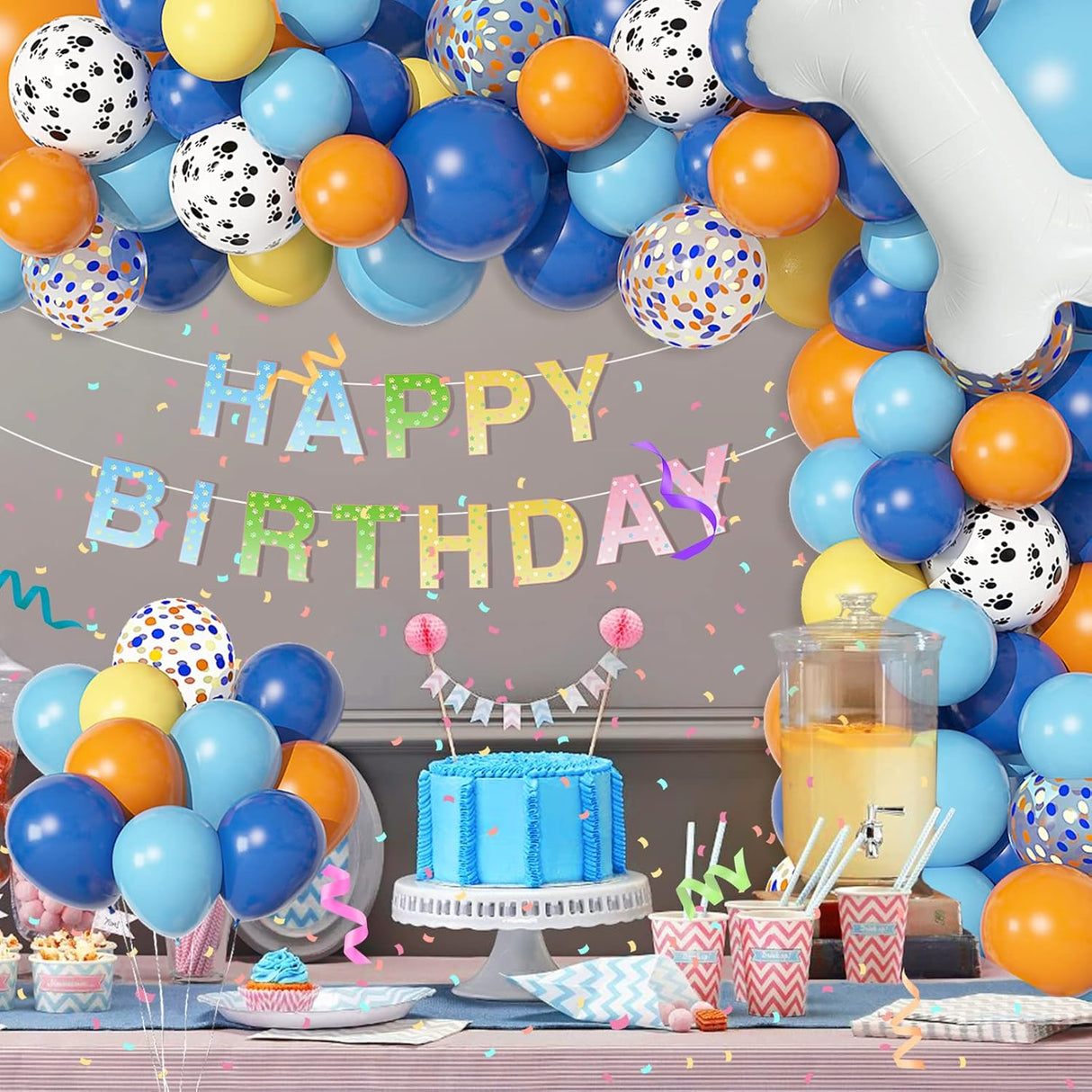 Kit Decoración Fiesta Cumpleaños Bebé, Arco Globos y Banner
