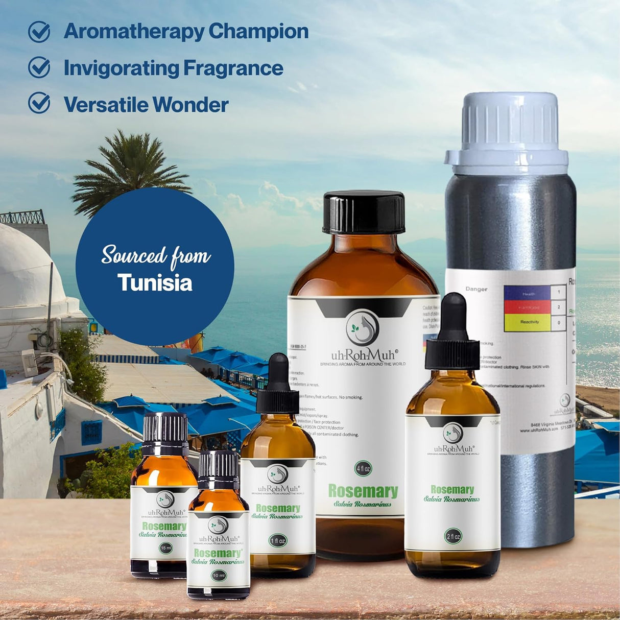 Aceite esencial de romero 100% puro y vegano uh*Roh*Muh