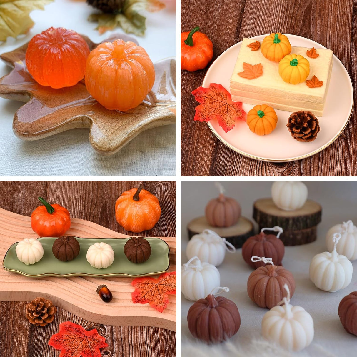 Moldes de calabaza en silicona Actvty, 6 piezas para repostería