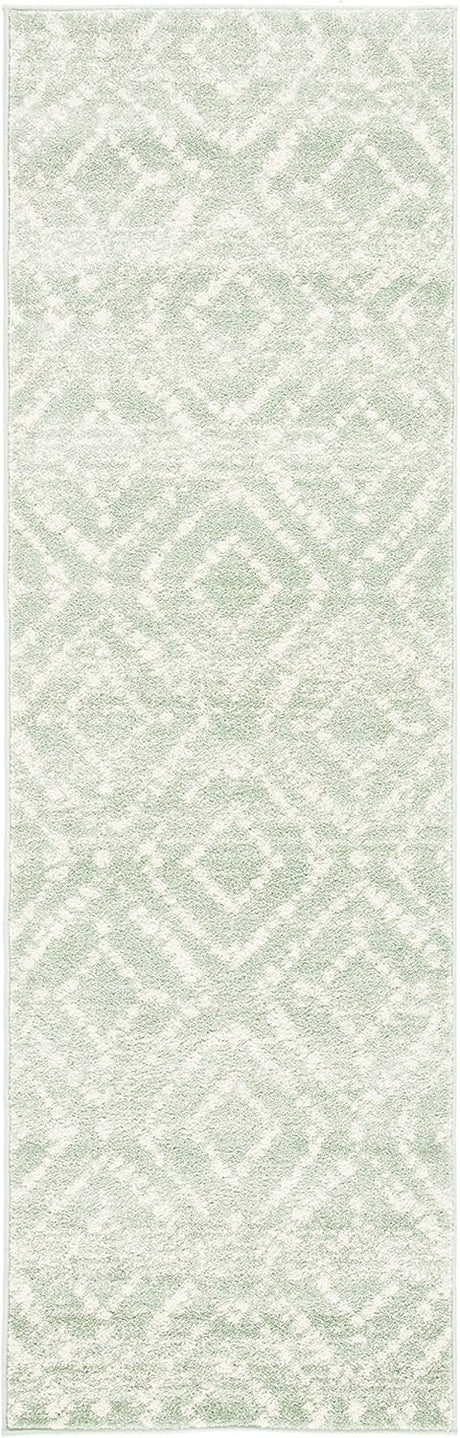 Alfombra Runner Moderna Diseño Diamante, Ideal para Áreas de Tráfico, ADR131Y