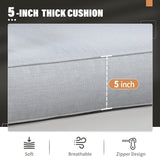 Solaste Juego de muebles de aluminio para patio con mesa para fogata, muebles de exterior de metal de 4 piezas con cojines resistentes al agua, juego moderno de conversación de patio para balcón, porche delantero y patio trasero, color blanco