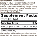 Suplemento Riboflavina enzimática terapia  30 un 400 mg