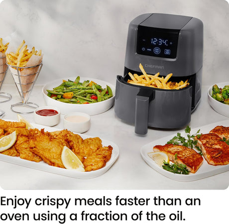 Freidora de aire 2 Qt CHEFMAN, compacta y digital, modelo Mini