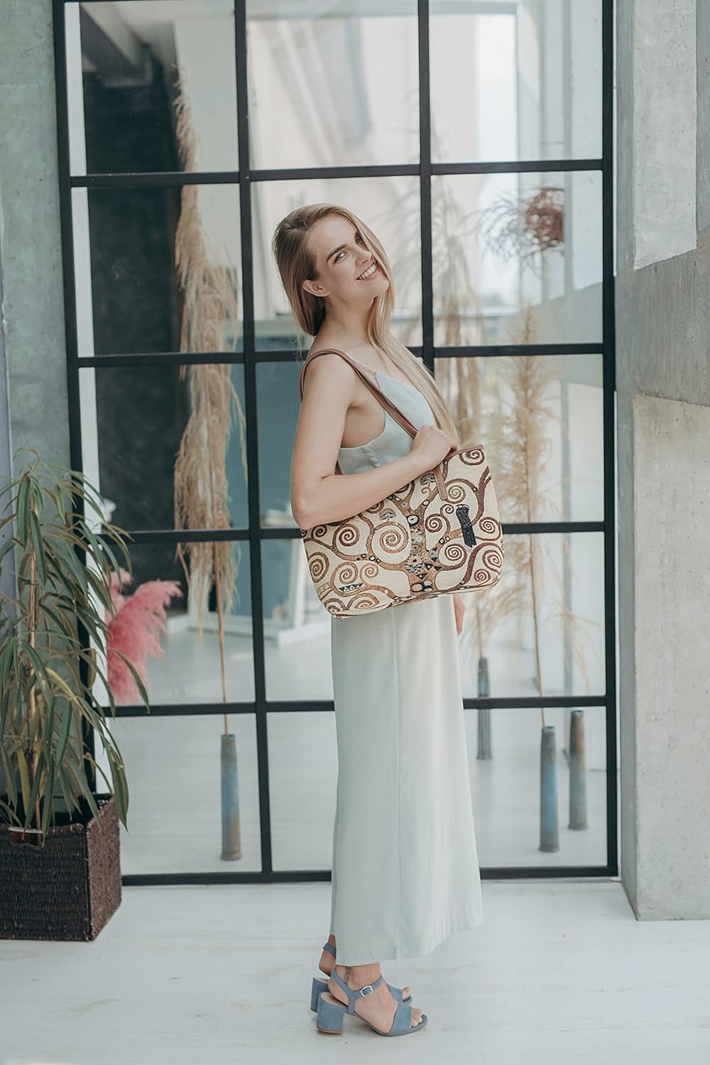 Bolso de hombro Signare con estampado de árbol